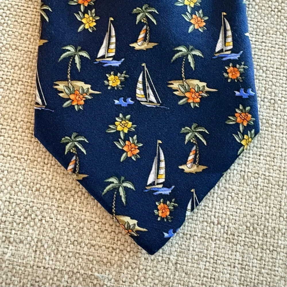 Lobster and Tropical Nautical Silk Ties - Coastal Preppy Bundle (2)